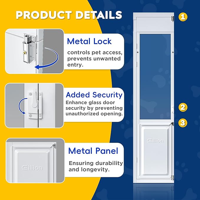 XLarge Dog Door for Sliding Glass Door, Openable Pet Door for Sliding Glass - Image 6