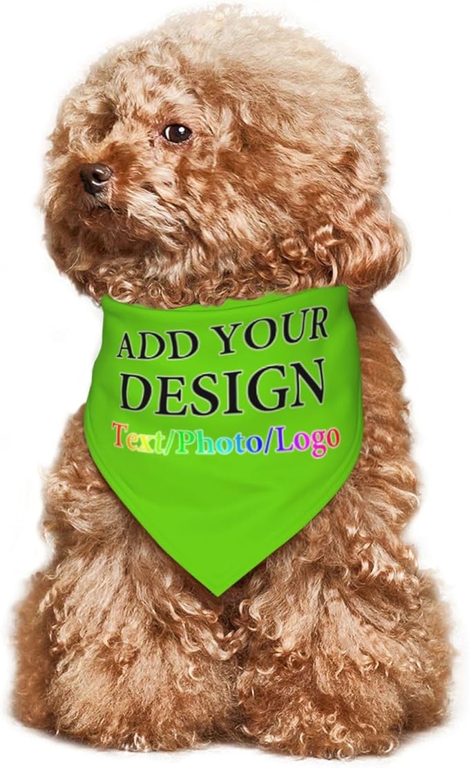 Dog Bandanas Custom Boy and Girl Dogs Scarf Add Your Design Personalized Pet - Image 7