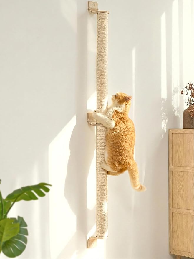FUKUMARU Cat Wall Scratcher, Sturdy Sisal Climbing Tree by FUKUMARU