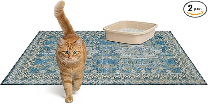 Lovewag Pets Cat Litter Box Mats 2 Pack by Lovewag