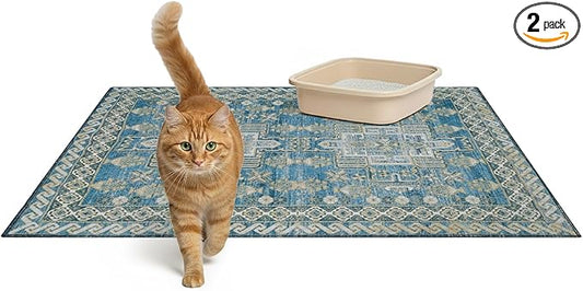 Lovewag Pets Cat Litter Box Mats 2 Pack by Lovewag