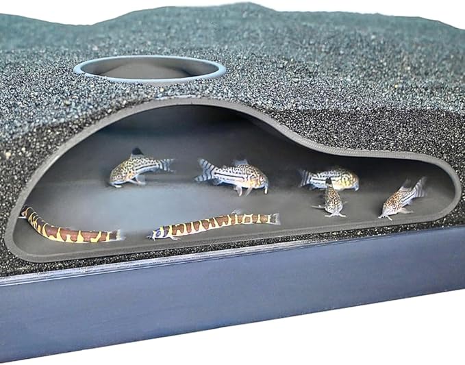 Lucky Critter Aquarium Underground Tunnel Cave Natural Curve | Viewing Fish & by LuckyCritterCo