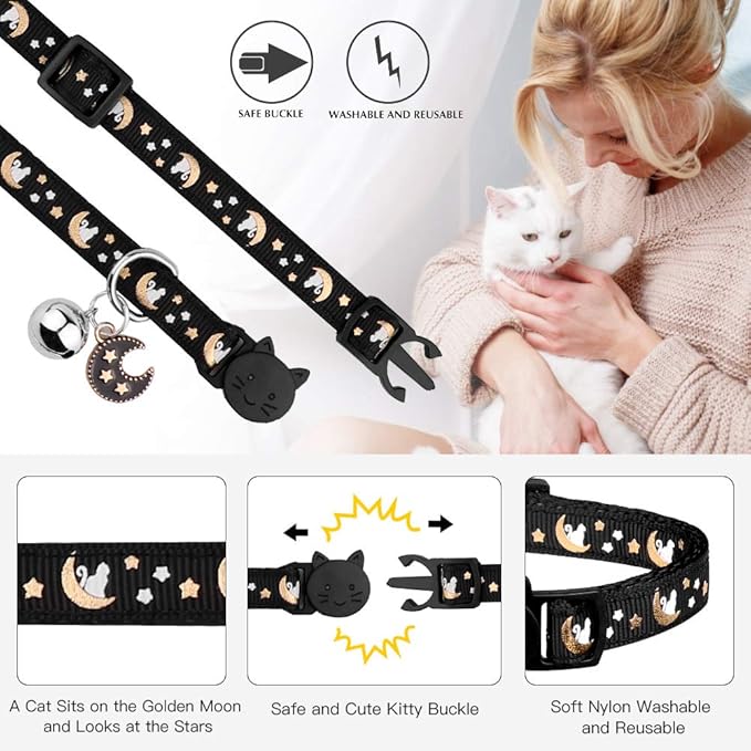 Baeuppit 2Pcs Breakaway Cats Collars Cat Collars - Image 2