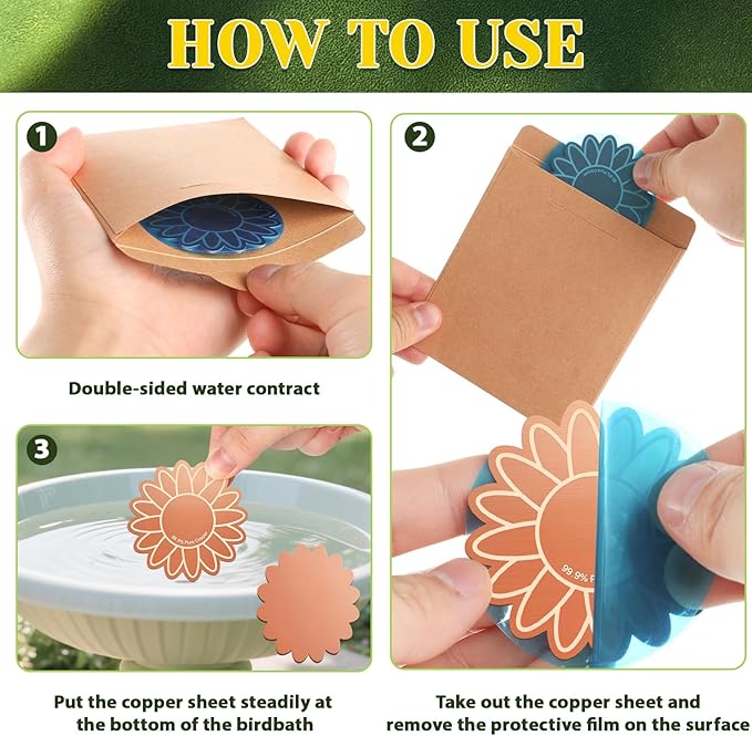 3Pcs Bird Bath Copper Purification Disk 99.99% Pure Copper Water Cleaning Discs - Image 7
