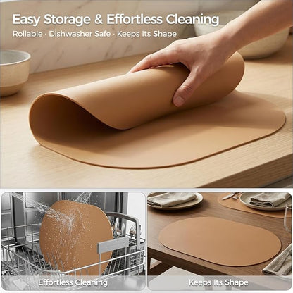 Premium Thick Silicone Placemat，Heat & Oil Resistant, Non-Slip Table Mat - Image 6