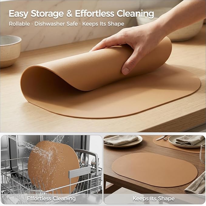 Premium Thick Silicone Placemat，Heat & Oil Resistant, Non-Slip Table Mat - Image 7