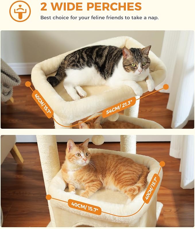 PEQULTI Cat Tree Cat Tower for Large Cats - Image 3