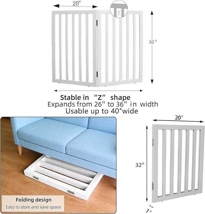 Dog Gate Indoor, Freestanding Dog Fence - Image 7