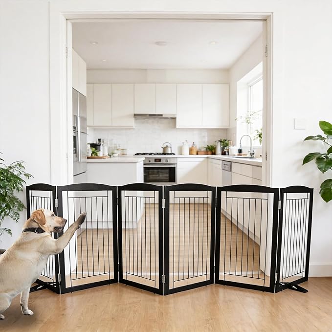 ZJSF Freestanding Dog Fence Indoor, Foldable Dog Gate - Image 2