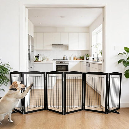 ZJSF Freestanding Dog Fence Indoor, Foldable Dog Gate - Image 2