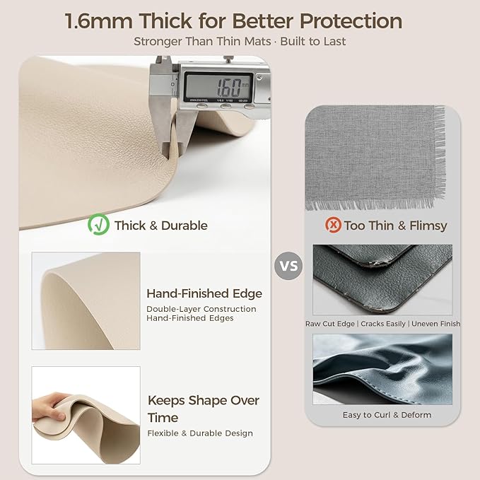 Premium Thick Silicone Placemat，Heat & Oil Resistant, Non-Slip Table Mat - Image 2