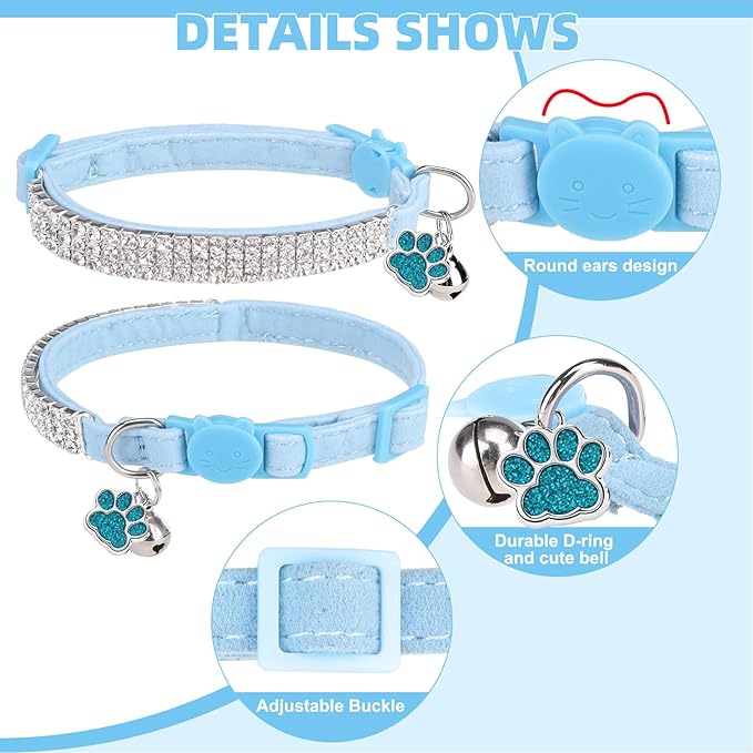 EXPAWLORER Soft Velvet Safe Cat Collars - Image 3