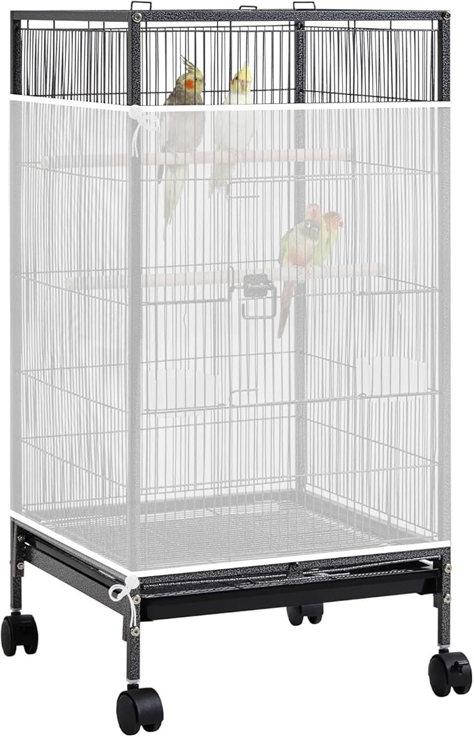 Trinkrittey Large Bird Cage Seed Catcher, 31 x 118 inches Adjustable Large Bird by Unknown