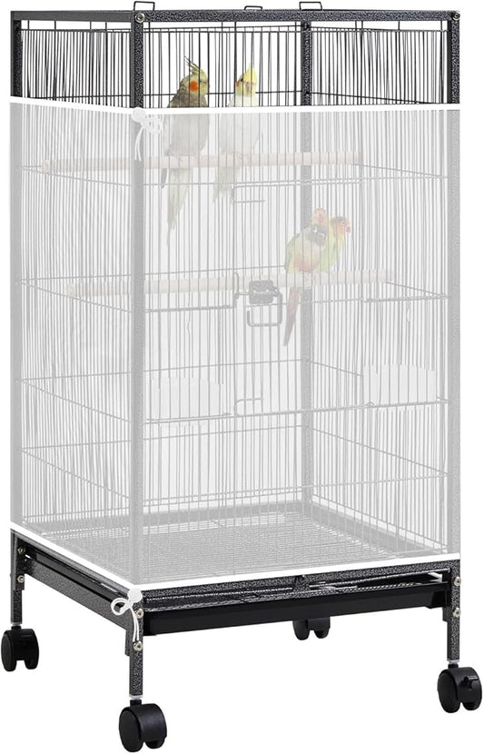 Trinkrittey Large Bird Cage Seed Catcher, 31 x 118 inches Adjustable Large Bird by Unknown