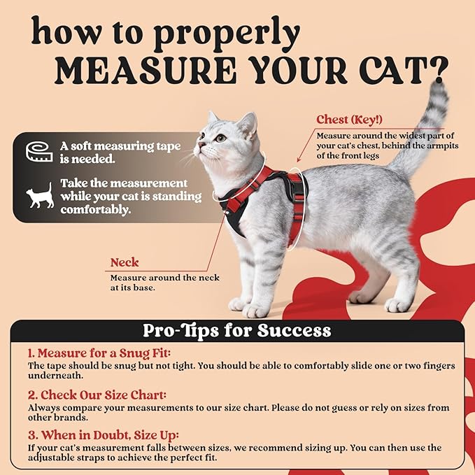 rabbitgoo Cat Harness and Leash Set, Escape Proof Kitten Harness - Image 2