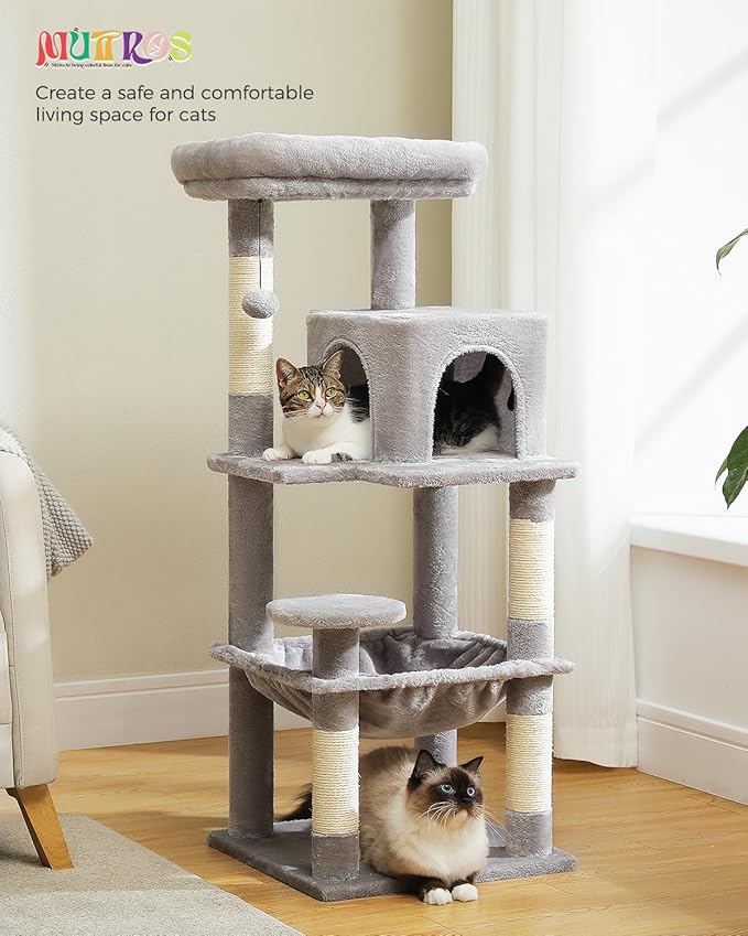 MUTTROS Cat Tree for Indoor Cats, 45.7" Multi-Level Cat Tower - Image 7