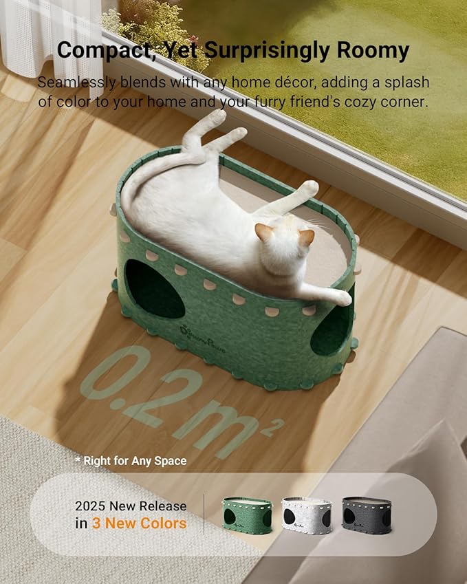 DownyPaws Cat House for Indoor Cats, Cat Bed Cave for Multiple & Large Cats Up - Image 3