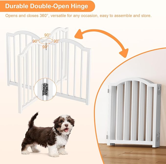Snughome Short Dog Gate Indoor, Expands Up to 48’’ Wide Foldable Pet Gate - Image 7