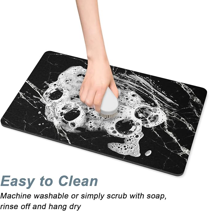 Rnivvi Dog Food Mat, Cute Anti-Slip Rubber Pet Feeding Rug Protect Floors - Image 5