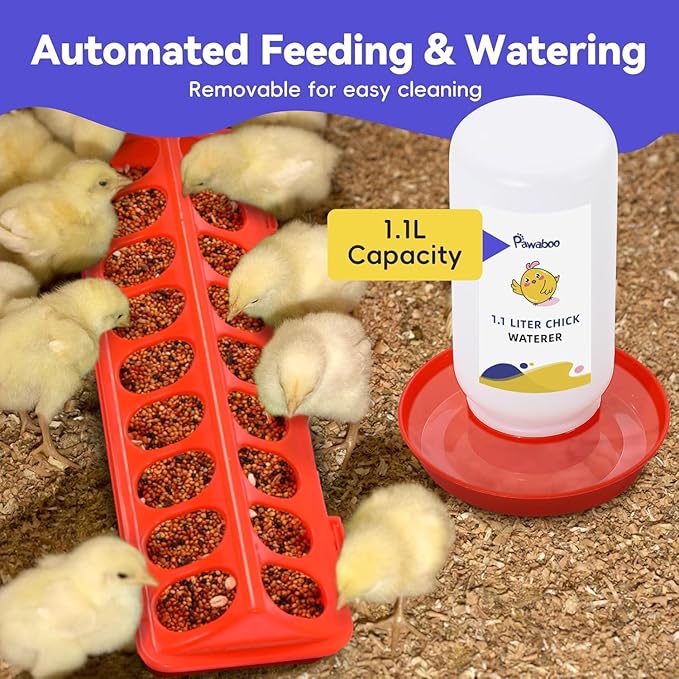 Pawaboo Chick Brooder Box for Chick Starter Kit, Brooder Pen/Chicken Supplies - Image 3