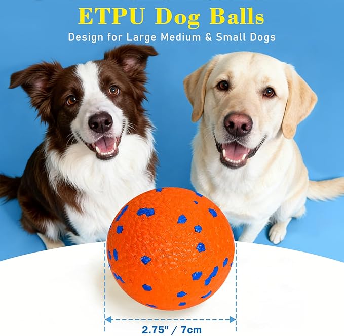 Dog Balls Tennis Ball for Aggressive Chewers Indestructible Dog Teething Chew - Image 2