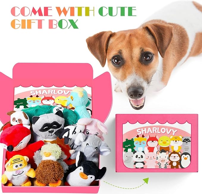 SHARLOVY Dog Squeaky Toys for Small Dogs, Stuffed Animal Puppy Toy, Cute Puppy - Image 6