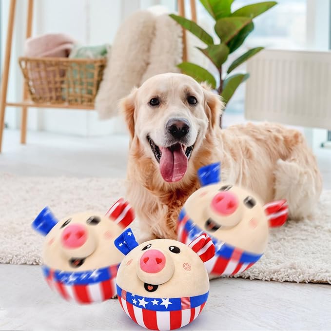 BABORUI Interactive Dog Toys Independence Pig, 4th of July Dog Toys - Image 7