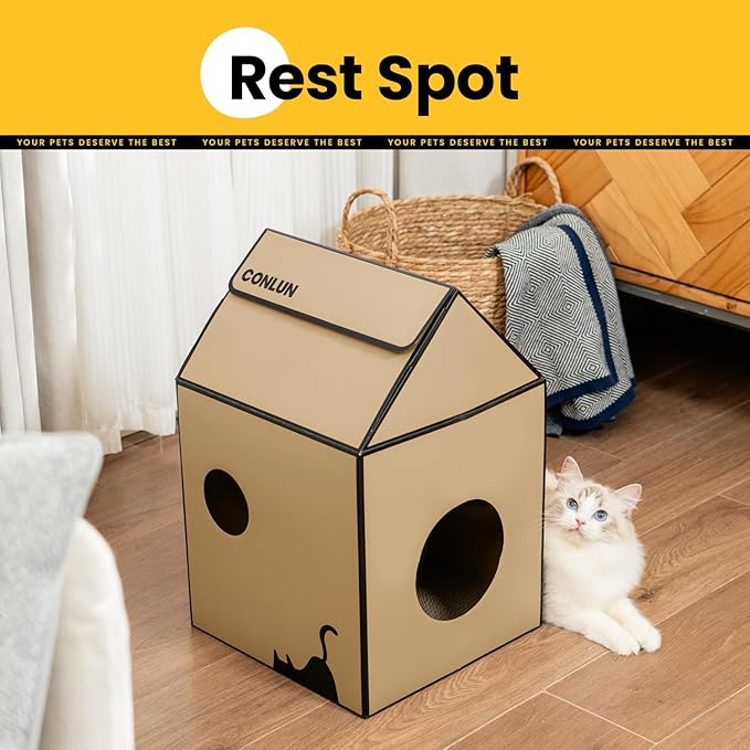 Conlun Cardboard Cat House - Image 4