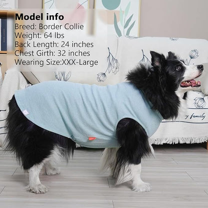 KYEESE 2Pack Waffle Dog Shirts, Lightweight Sleeveless Dog T Shirts - Image 7