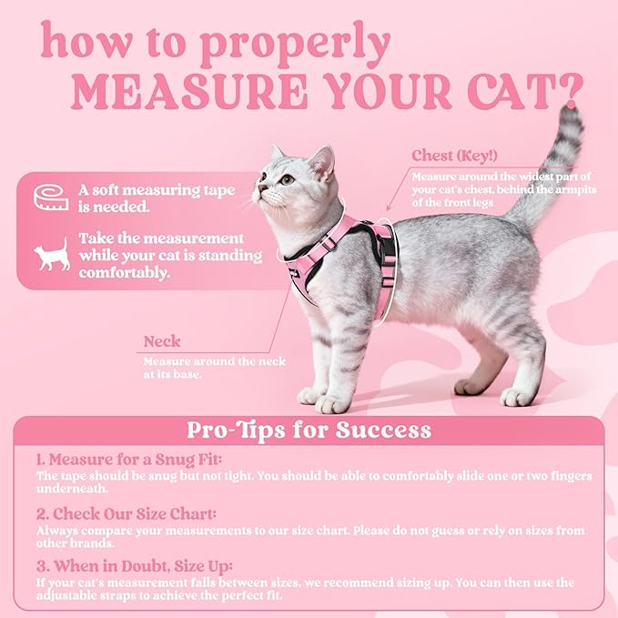 rabbitgoo Cat Harness and Leash Set, Escape Proof Kitten Harness - Image 2