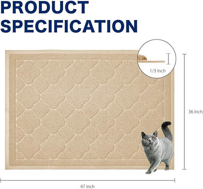 WePet Cat Litter Box Mat, Kitty Premium PVC Pad, Durable Trapping Rug, - Image 2