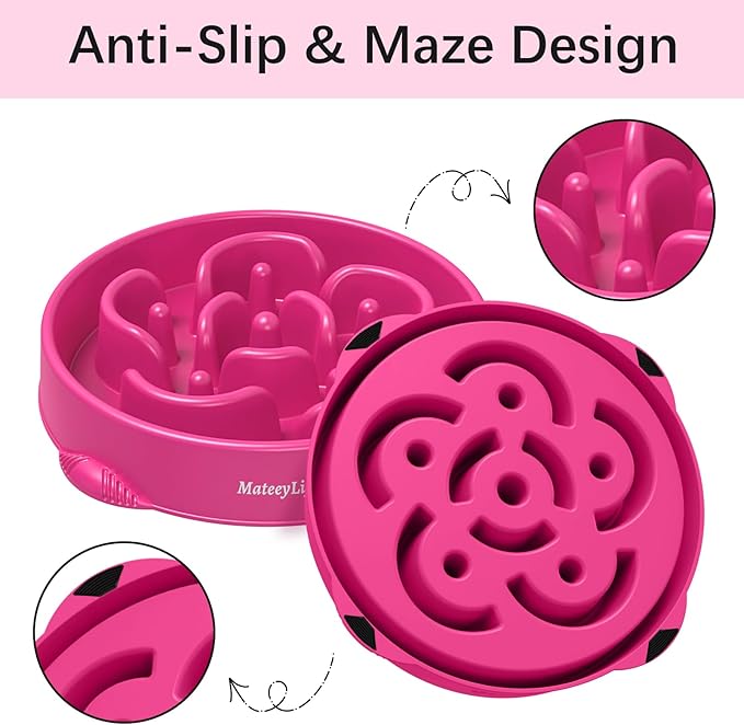 MateeyLife Large Slow Feeder Dog Bowls, Anti-Choking Puzzle Dog Food Bowls - Image 4