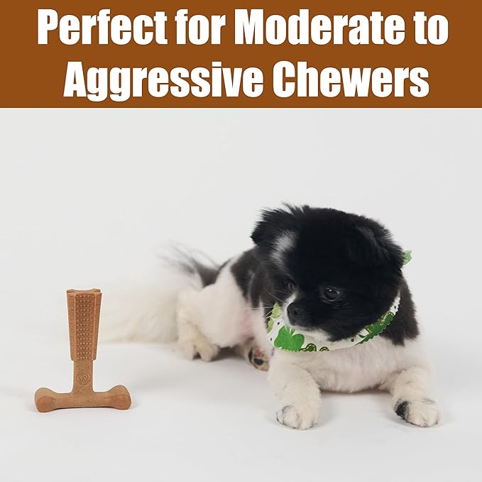 SPOT Bam-Bones Plus T-Bone, Bamboo Fiber & Nylon Dog Chew, Durable - Image 5