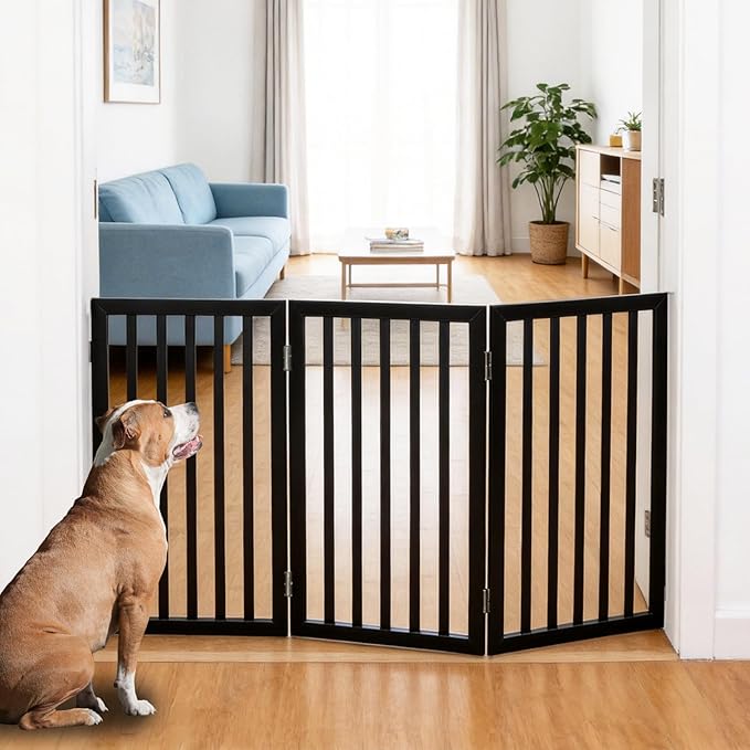 Dog Gate Indoor, Freestanding Dog Fence by SFJC