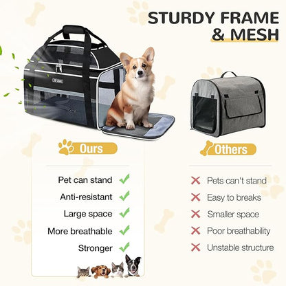 Lekereise Top-Expandable Pet Carrier 17x11x9.5 Inch Alaska Hawaiian Airline - Image 9