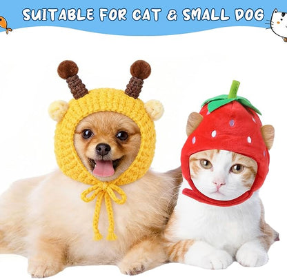 Weewooday 5 Pcs Cat Adorable Costume Bunny Hat - Image 2