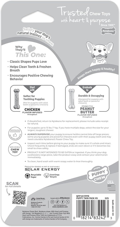 Nylabone New Puppy Power Chew Stages, Soothing Puppy Teething Toys, Chew Bones - Image 11