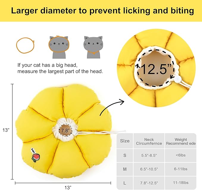 HiDREAM Cat Cone Collar, Cute Waterproof Elizabethan e Collar - Image 5