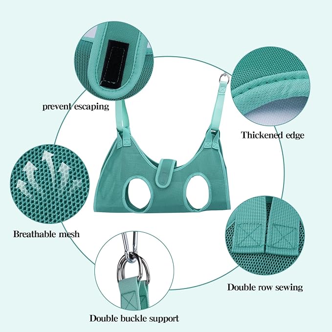 Dog Grooming Hammock for Small Dogs and Cats, Pet Nail Sling Harness Hammock - Image 2