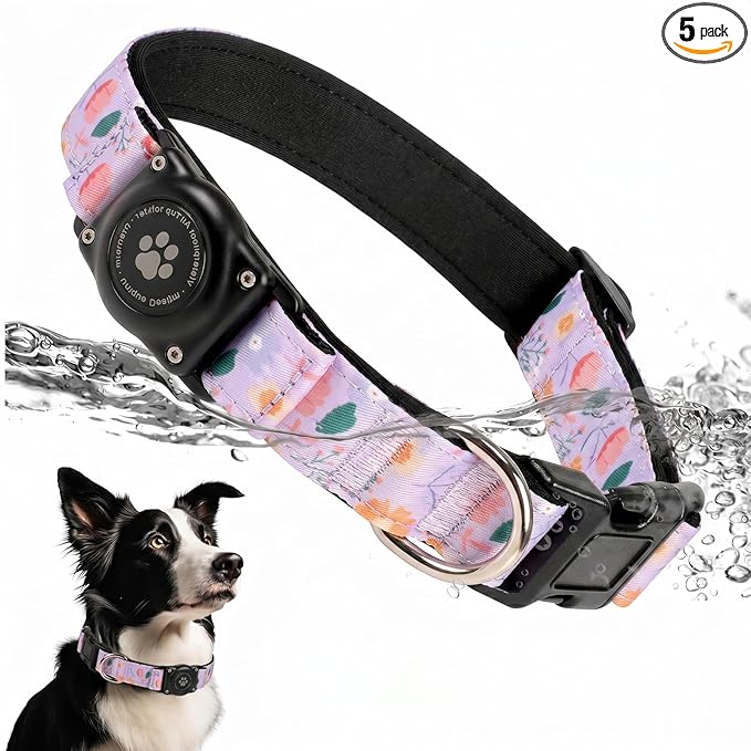 Upgraded AirTag Dog Collar, IP68 Waterproof Air Tag Dog Collar Holder, by FURRIGO
