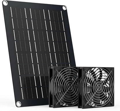 MARBERO 4.7 Inch Solar Powered Fan Kit, 15W Solar Panel by MARBERO
