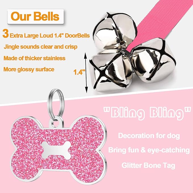 2 Pack Dog Door Bells Dog Doorbell to go Outside Puppy Train Bell - Image 3