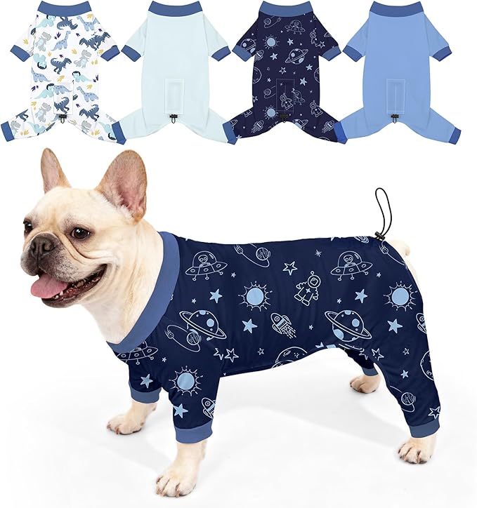 Bienbee Dog Pajamas, 4 Pack Dog Recovery Suit Shedding Suit Cute Soft Puppy by Bienbee
