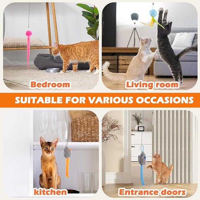 Interactive Cat Toy, Flapping Bird & Rotating Feather Teaser - Image 5