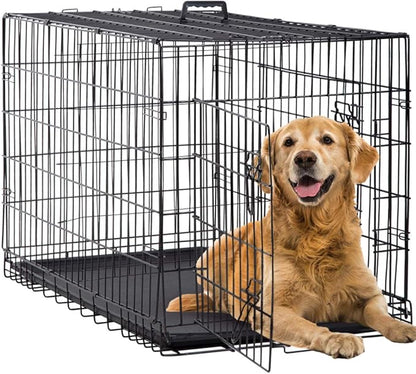 BestPet | Dog Crate | 42" | Black | Foldable Metal Kennel by BestPet