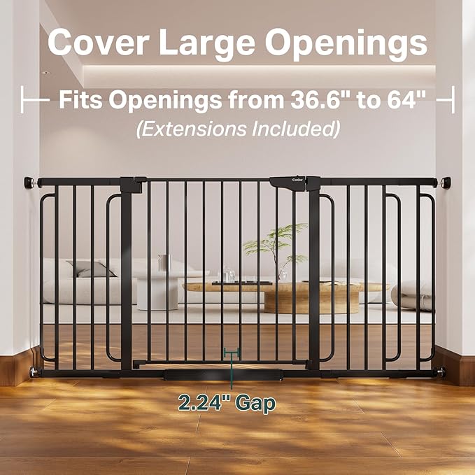 Cumbor 36.6-64" Extra Wide Baby Gate - Image 2