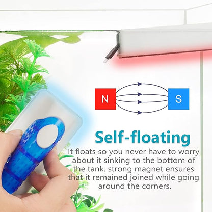 Magnetic Aquarium Fish Tank Glass Algae Scrapers Glass Cleaner Scrubber Clean L - Image 5