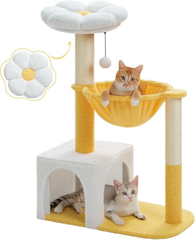 MUTTROS Cute Cat Tree with Flower Top Bed by MUTTROS