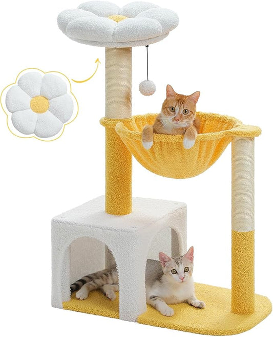 MUTTROS Cute Cat Tree with Flower Top Bed by MUTTROS