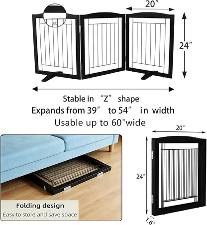ZJSF Freestanding Dog Fence Indoor, Foldable Dog Gate - Image 7